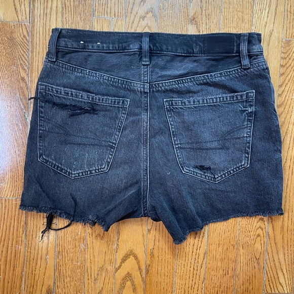 AE black distressed high rise shorts - Picture 2 of 3